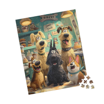 Dog Crew Bakery - Kitchen Scene, Animal Themed Puzzle for Adults, Fun Family Activity, Pet Lover Holiday Birthday Gift 520 pcs (Vertical) Puzzle The Puzzle Chest