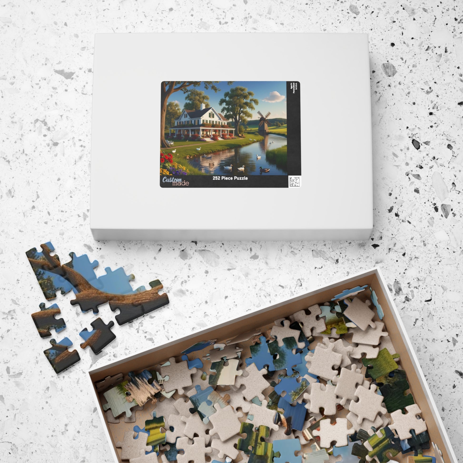 Quiet Farmstead Landscape Puzzle, Charming Summer Countryside Jigsaw Game for Family and Friends, Gift for Holidays Puzzle The Puzzle Chest
