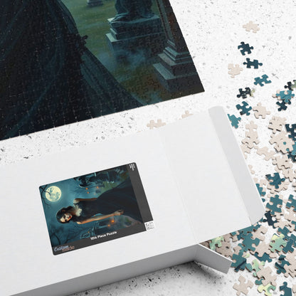Gothic Moonlit Puzzle, Dark Fantasy Art, Spooky Decor, Halloween Gift for Puzzle Loving Friends, Family Activity, Unique Home Entertainment Puzzle The Puzzle Chest