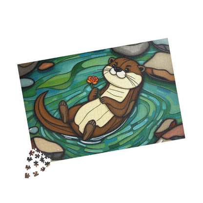 River Serenity Otter Puzzle - 110-1014 Piece Cute Wildlife Animal Jigsaw Game for Fun Family Activity, Unique Gift Idea, Creative Challenge