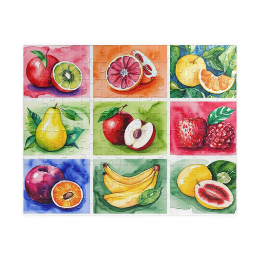 Fruit Collage Puzzle, Fun Jigsaw for Adults, Creative Activity, Brain Teaser Game, Unique Gift, Wall Art Home Decor, Foodie 110 pcs (Horizontal) Puzzle The Puzzle Chest