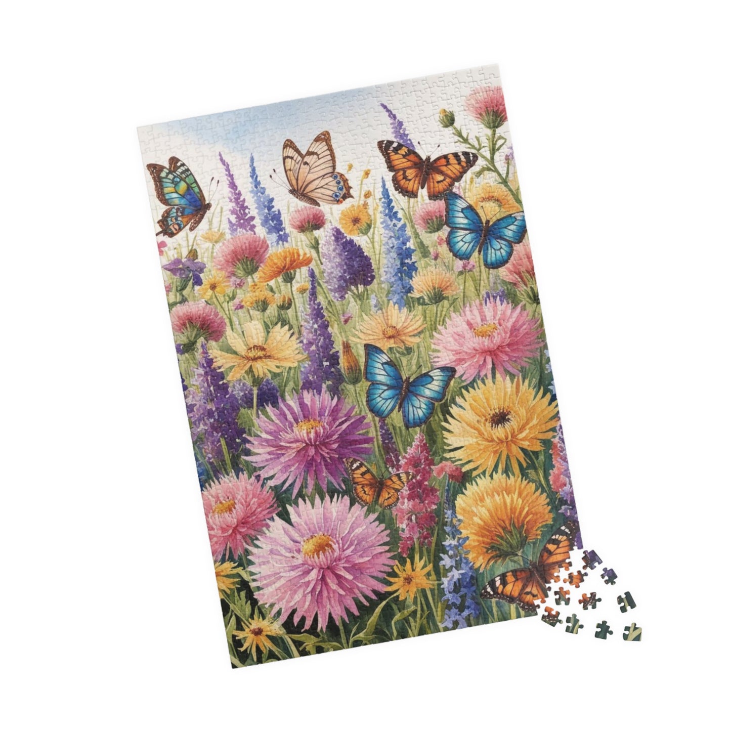 Butterfly Garden Puzzle - Field of Wildflowers and Butterflies, 110-1014 Piece Jigsaw Puzzle, Nature Scene Fun Family Activity, Fun Puzzle The Puzzle Chest