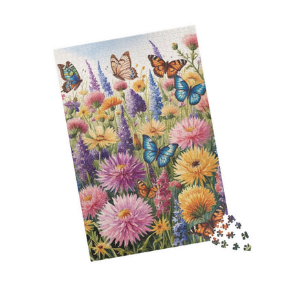 Butterfly Garden Puzzle - Field of Wildflowers and Butterflies, 110-1014 Piece Jigsaw Puzzle, Nature Scene Fun Family Activity, Fun Puzzle The Puzzle Chest
