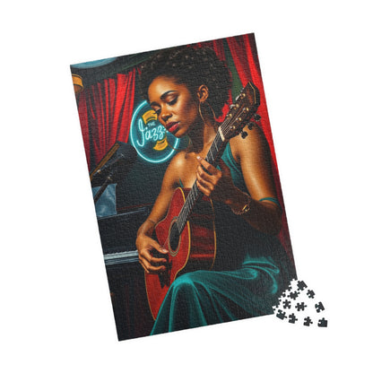 Black Jazz Singer Puzzle, 110-1014 Piece African American Woman Club Scene | Afrocentric Music Lover Gift, Family Game Night Puzzle The Puzzle Chest