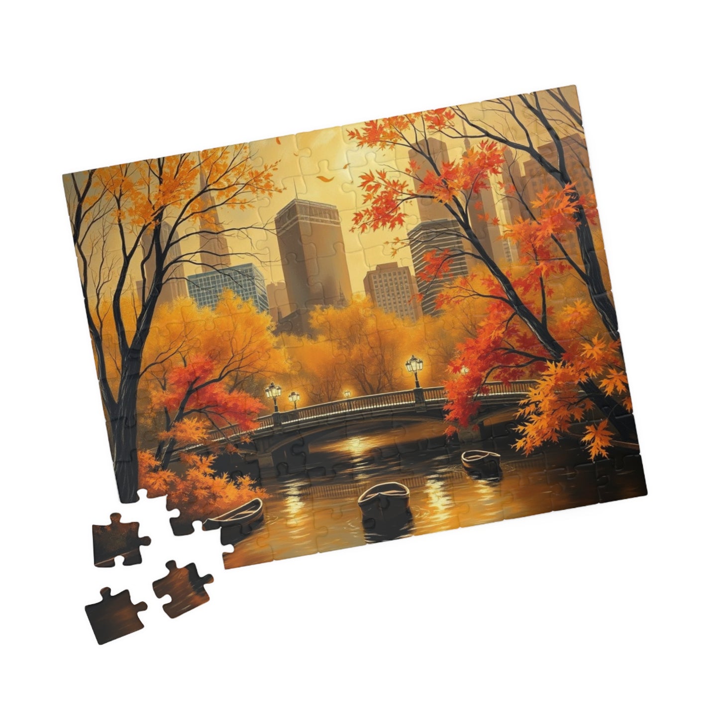 Central Park Sunrise Landscape Puzzle, 110, 252, 520, 1014-piece - Relaxing Jigsaw Game, Perfect Gift for Puzzle Lovers, Stress Relief Puzzle The Puzzle Chest