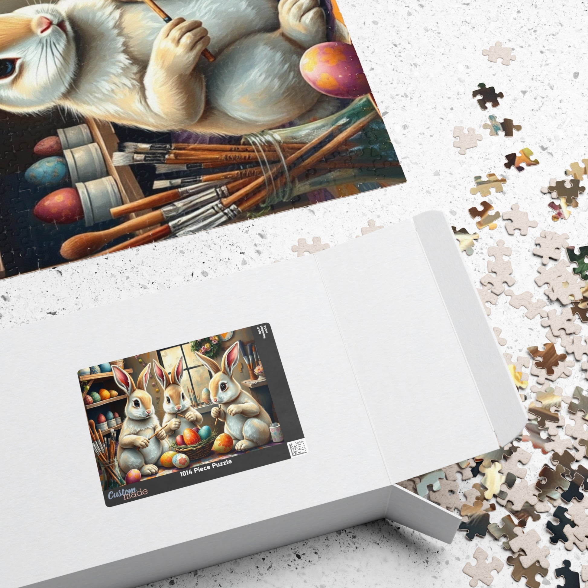 Whimsical Easter Bunny Puzzle, Family Fun Jigsaw Game, Spring Home Entertainment, Holiday Activity, Mindfulness Gift for Friends Puzzle The Puzzle Chest