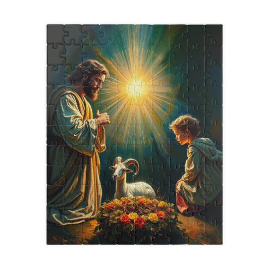 Abraham and Isaac Puzzle, Religious Jigsaw Game for All Ages, Family or Solo Fun, Spiritual Artwork, Christian Gift for Puzzle Lover, Friend