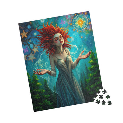 Otherworldly Witch Puzzle, 110-1014 Piece Galaxy and Forest Scene Jigsaw Game, Fantasy Art, Family Activity, Puzzle Lover Gift, Relaxation