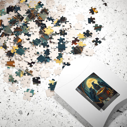 Ravens Court Jigsaw Puzzle for Adult Gothic Art Puzzle Lover, Mystical Dark Fantasy Game, Halloween Gift for Friend, Mindful Brain Teaser