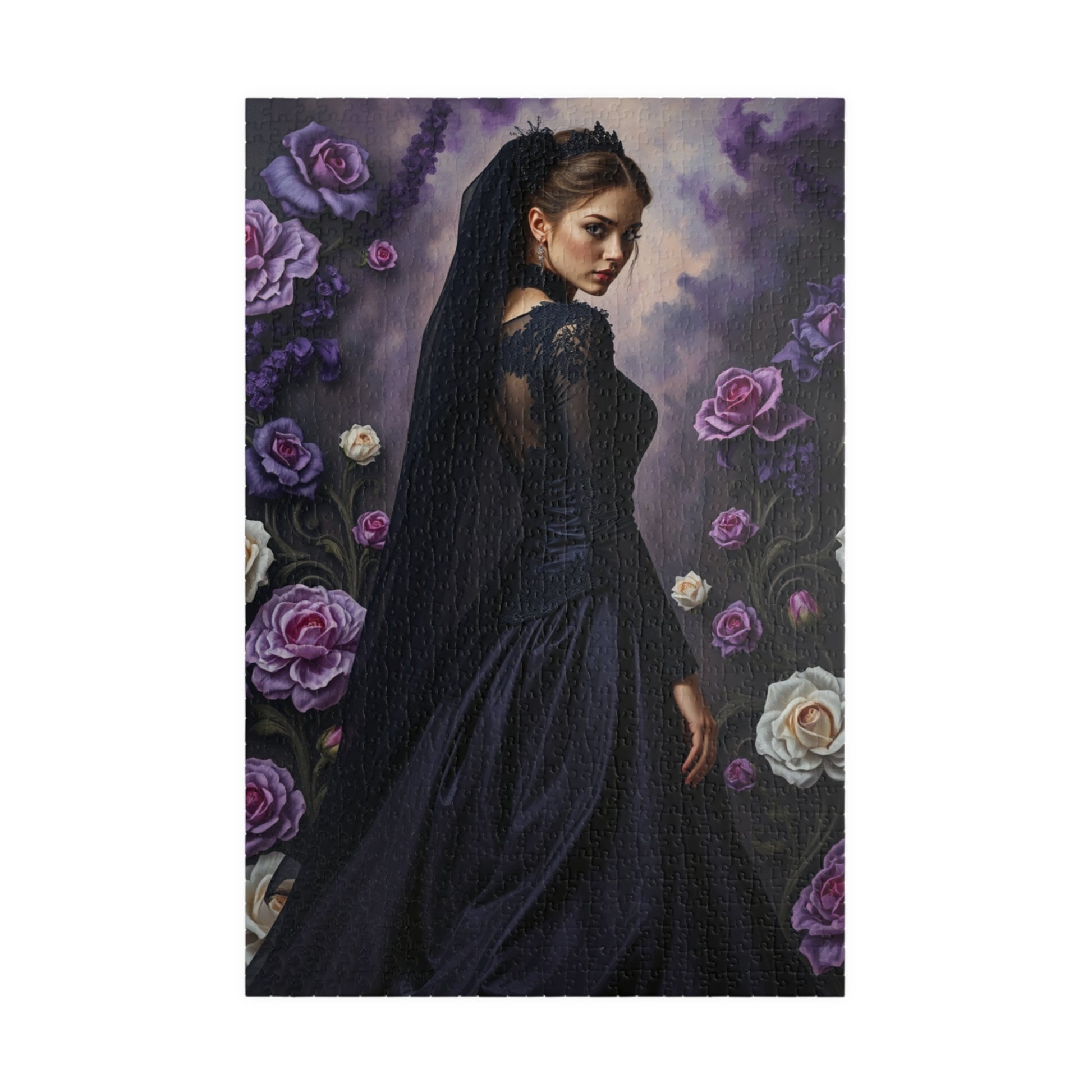 Dark Elegance Art Puzzle, Gothic Puzzle, Puzzle Gift for Adults, Unique Home Décor, Family Game Night, 110-1014 Pieces 1014 pcs (Vertical) Puzzle The Puzzle Chest