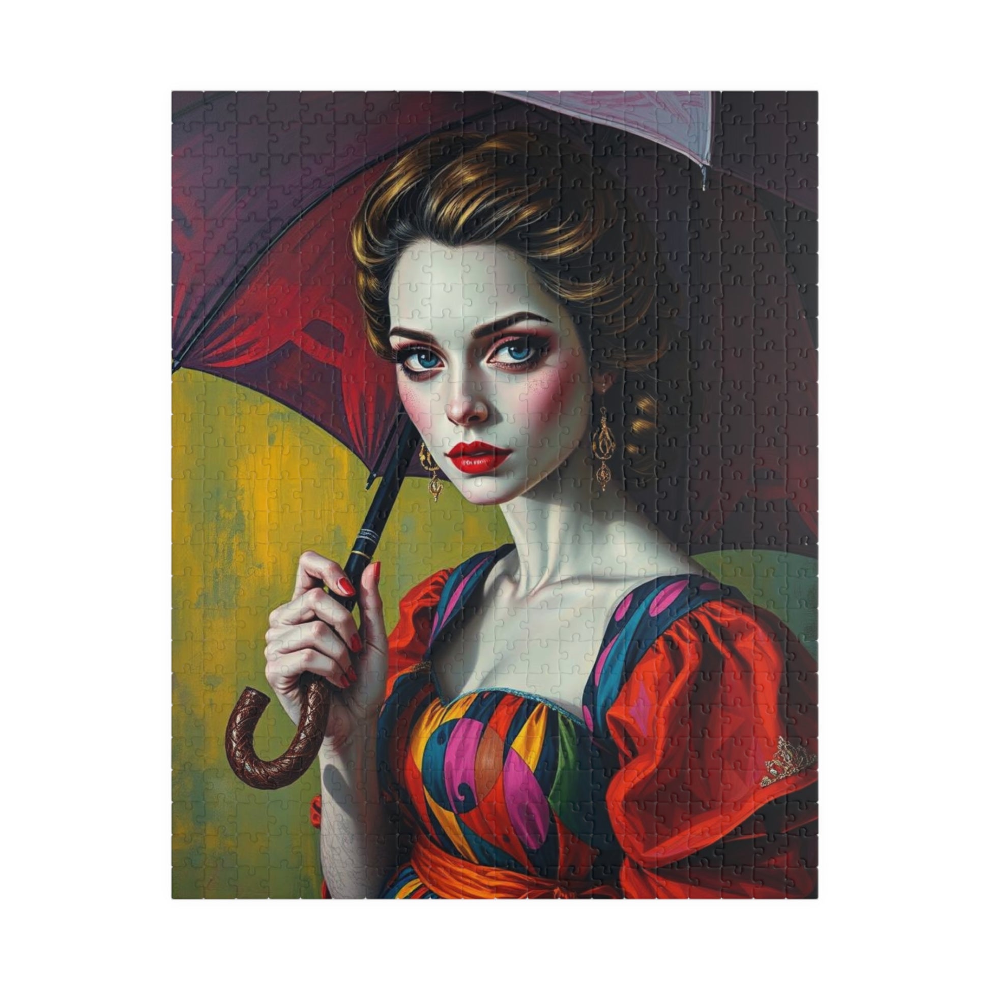 Vintage Woman Portrait Jigsaw Puzzle - 110-1014 Pieces, Gift for Art Lovers, Home Entertainment Family Fun, Rainy Day Activity, Collectible 520 pcs (Vertical) Puzzle The Puzzle Chest