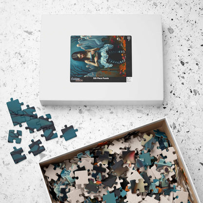 Gothic Art Jigsaw Puzzle - Melancholic Woman in Graveyard, Best Unique Halloween Gifts for Adult Puzzle Lovers, Mystery Vibe Puzzle The Puzzle Chest