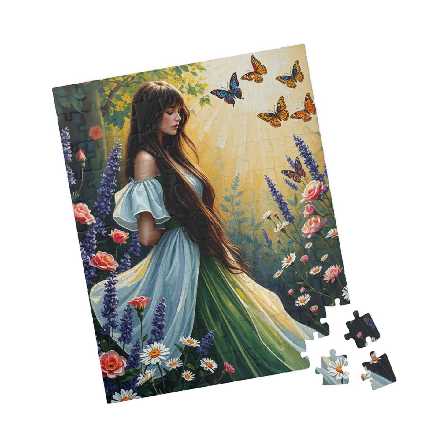 Floral Maiden Jigsaw Puzzle, 110-1014 Piece Nature Theme, Puzzle Lover Gift for Friend, Best Home Entertainment for Family Fun, Brain Teaser