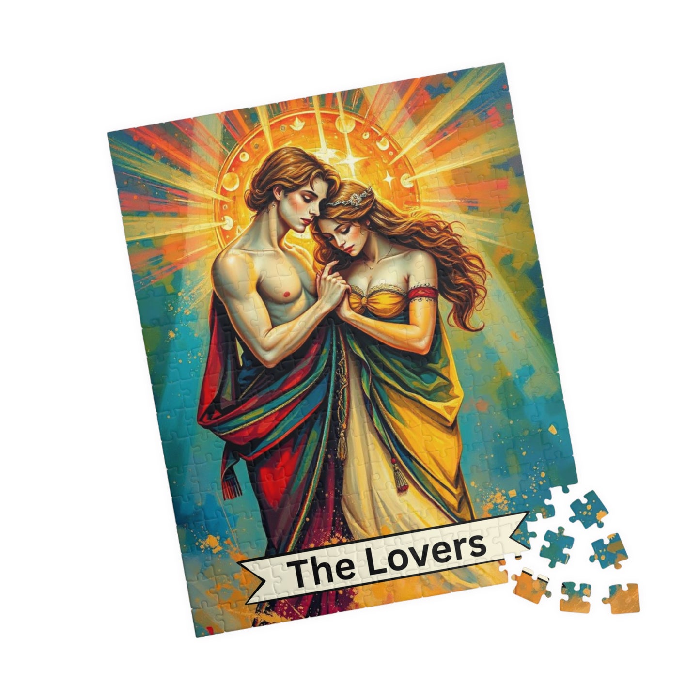 The Lovers Tarot Puzzle: Romantic Jigsaw for Couples