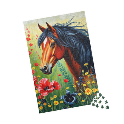 Horse-Themed Puzzle, Colorful Equine Jigsaw Game for Adults and Teens, Friend Gift for Animal Lover, Family Night, Artful Home Entertainment Puzzle The Puzzle Chest