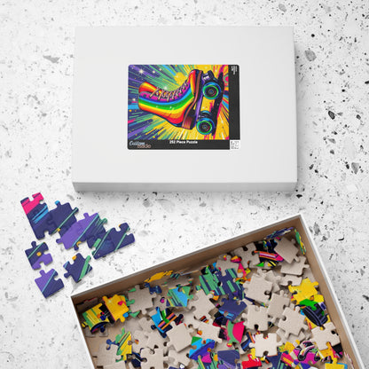 Rainbow Roller Skate Puzzle, Pop Art Jigsaw Fun Family Game, Colorful Home Entertainment, Gift for Hobbyist Puzzle Enthusiast Puzzle The Puzzle Chest