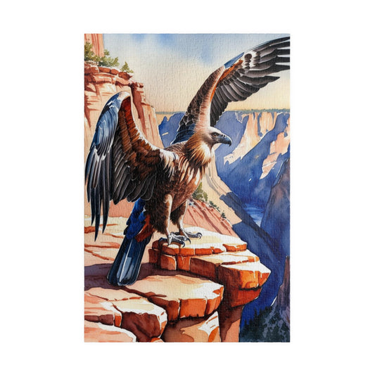 Puzzle - Golden Eagle Canyon Jigsaw Puzzle, 110/252/520/1014 Pieces, Wildlife Lover Gift, Nature Scene Art, Brain Teaser Game, Relaxing 1014 pcs (Vertical) Puzzle The Puzzle Chest