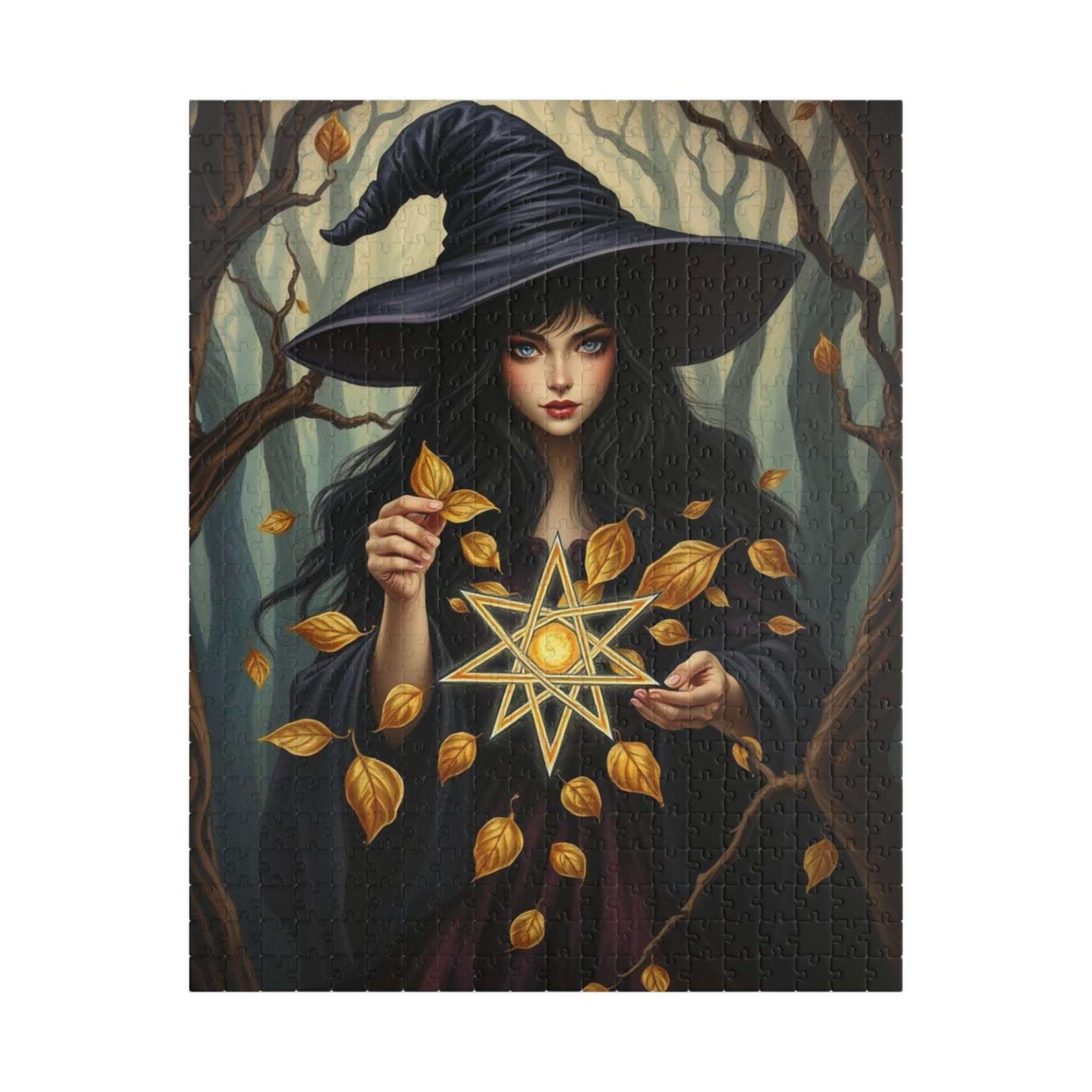 Ashes and Embers Magical Witch Puzzle, Enchanting Jigsaw for Adult Cozy Night In, Halloween Decor, Gift for Witch Lover, Mystery Enthusiasts