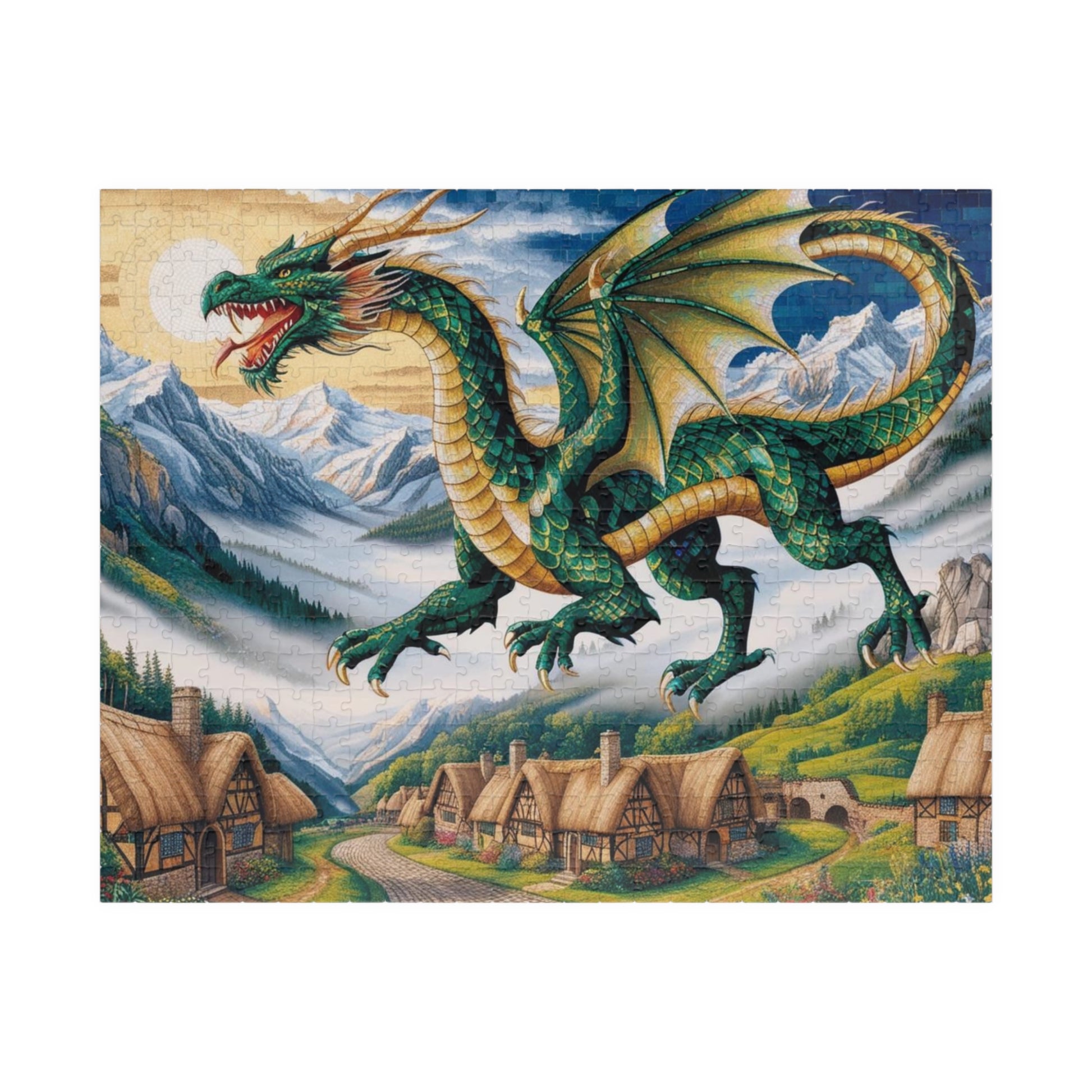 Mosaic Dragon Mythical Jigsaw Puzzle 520 pcs (Horizontal) Puzzle The Puzzle Chest