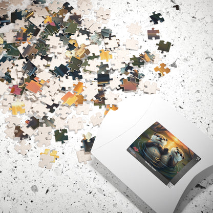 Cute Otters Jigsaw Puzzle for Families, Fun Game Night Activity, Nature Lovers Gift for Friends, Home Entertainment, Brain Teaser Puzzle The Puzzle Chest