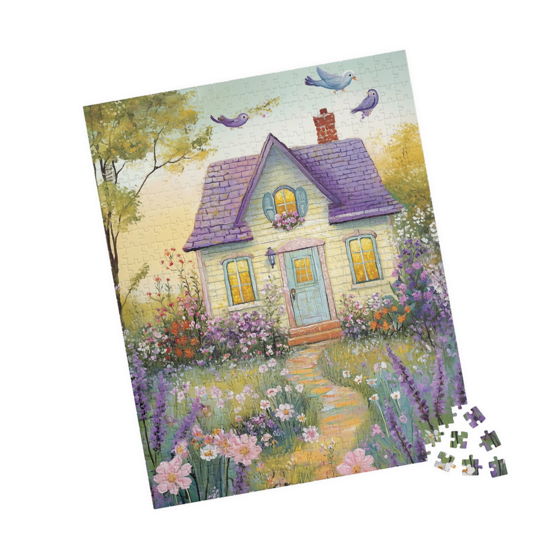 Whimsical Floral Cottage Jigsaw Puzzle 520 pcs (Vertical) Puzzle The Puzzle Chest