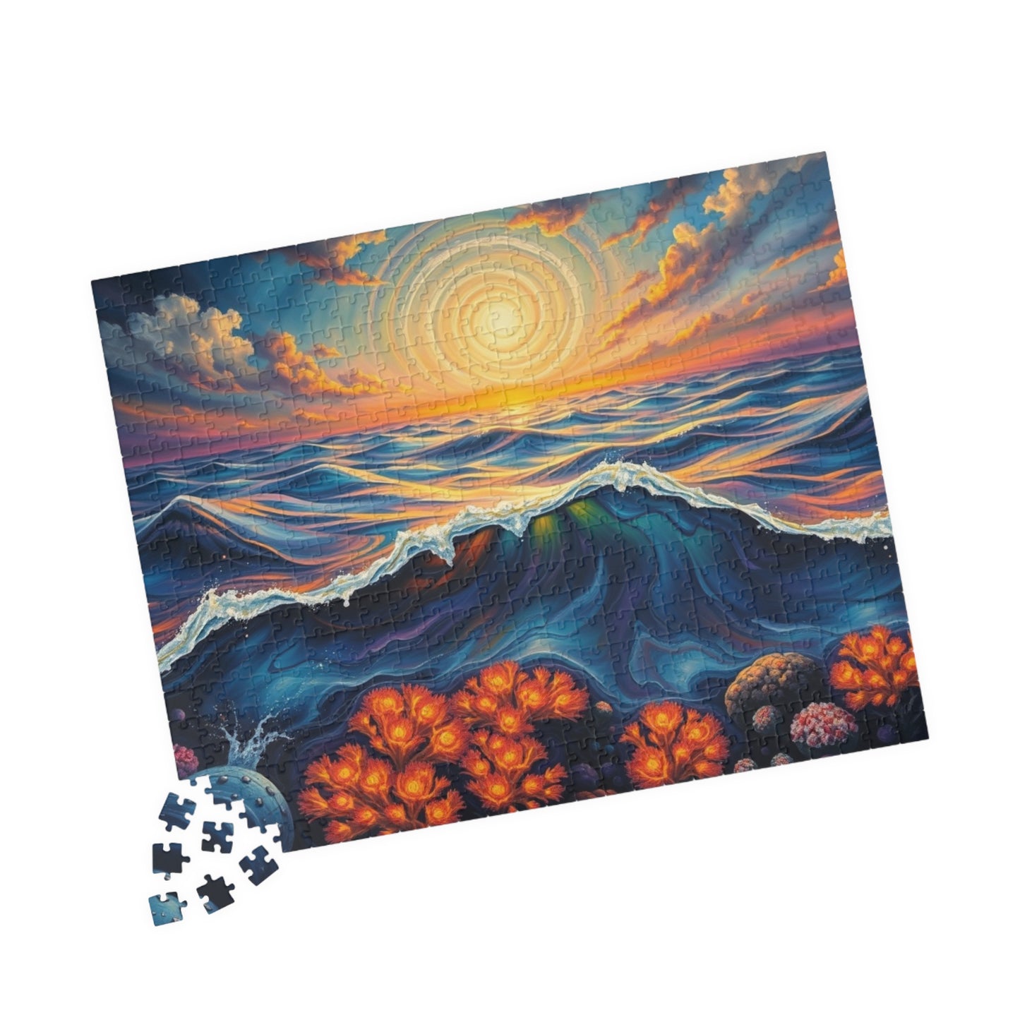Ocean Sunset Jigsaw Puzzle, 110, 252, 520, 1014-piece Landscape, Family Game Night, Gift for Beach Lover and Friends Puzzle The Puzzle Chest
