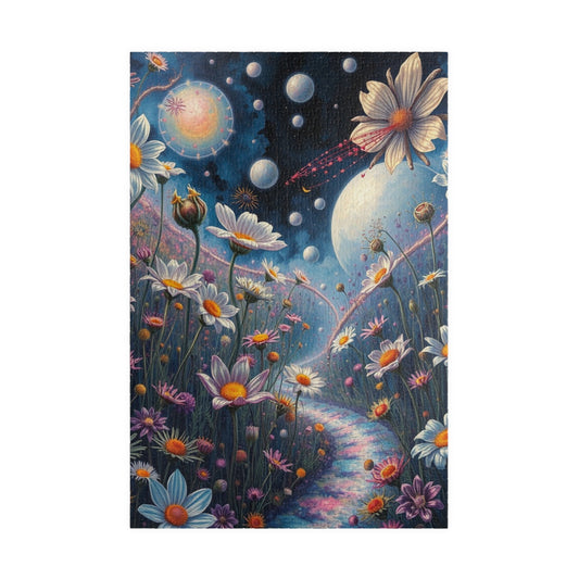 Wildflower Fantasy Puzzle, Surreal Floral Landscape Jigsaw Game for Adult, Mindfulness Activity Home Entertainment Puzzler Brain Teaser Gift 1014 pcs (Vertical) Puzzle The Puzzle Chest
