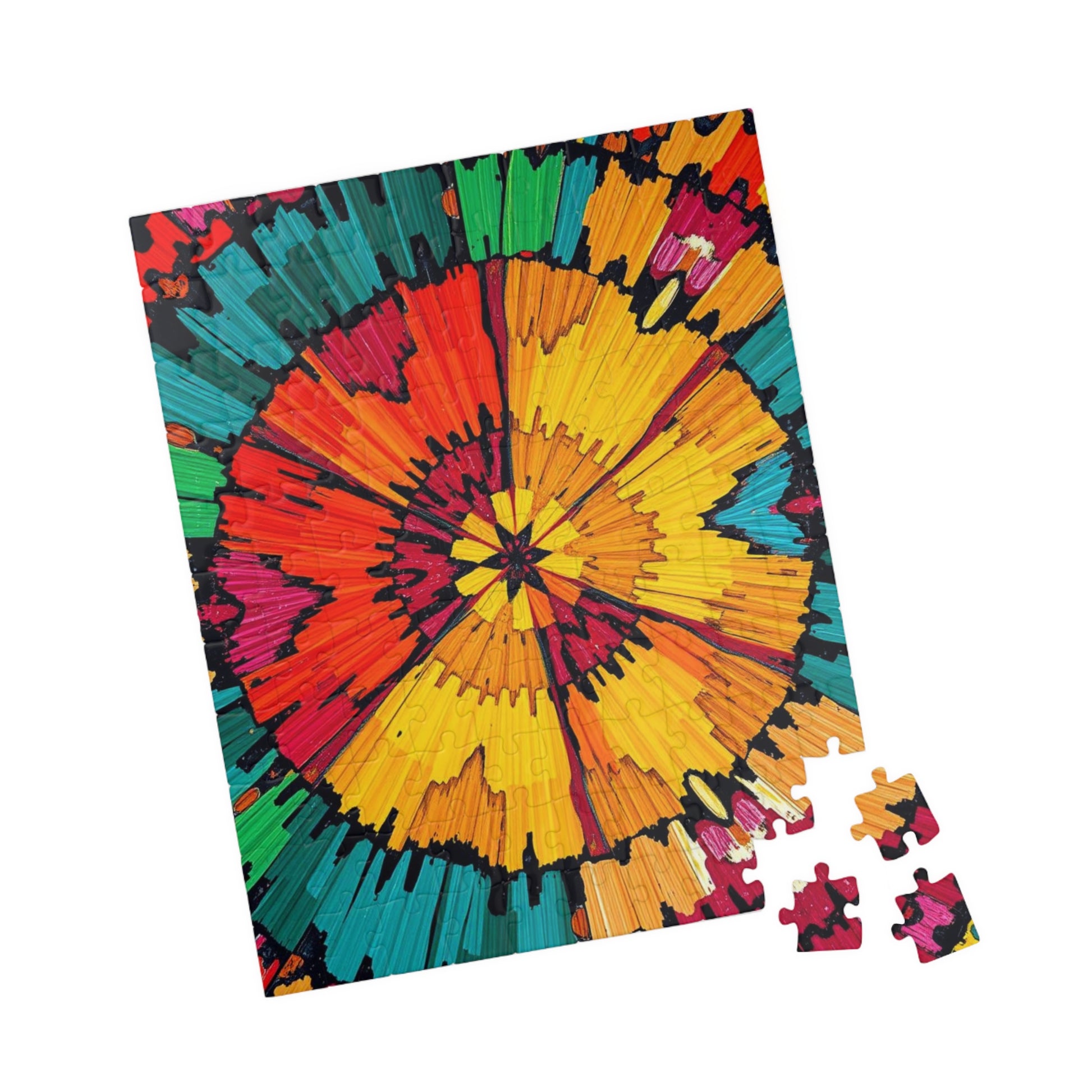 Colorful Mandala Jigsaw Puzzle - Engaging Family Activity, Quiet Home Entertainment, Gift for Friends, Indoor Fun, Mindfulness Puzzle Puzzle The Puzzle Chest