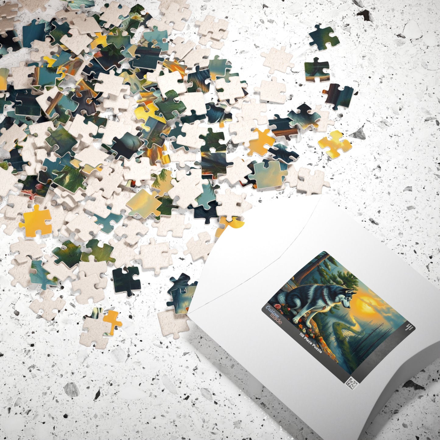 Nature-Inspired Wolf Puzzle, Stunning Serenity Artwork, Perfect for Family Game Night, Gifts for Animal Lovers, Cozy Indoor Activity Puzzle The Puzzle Chest