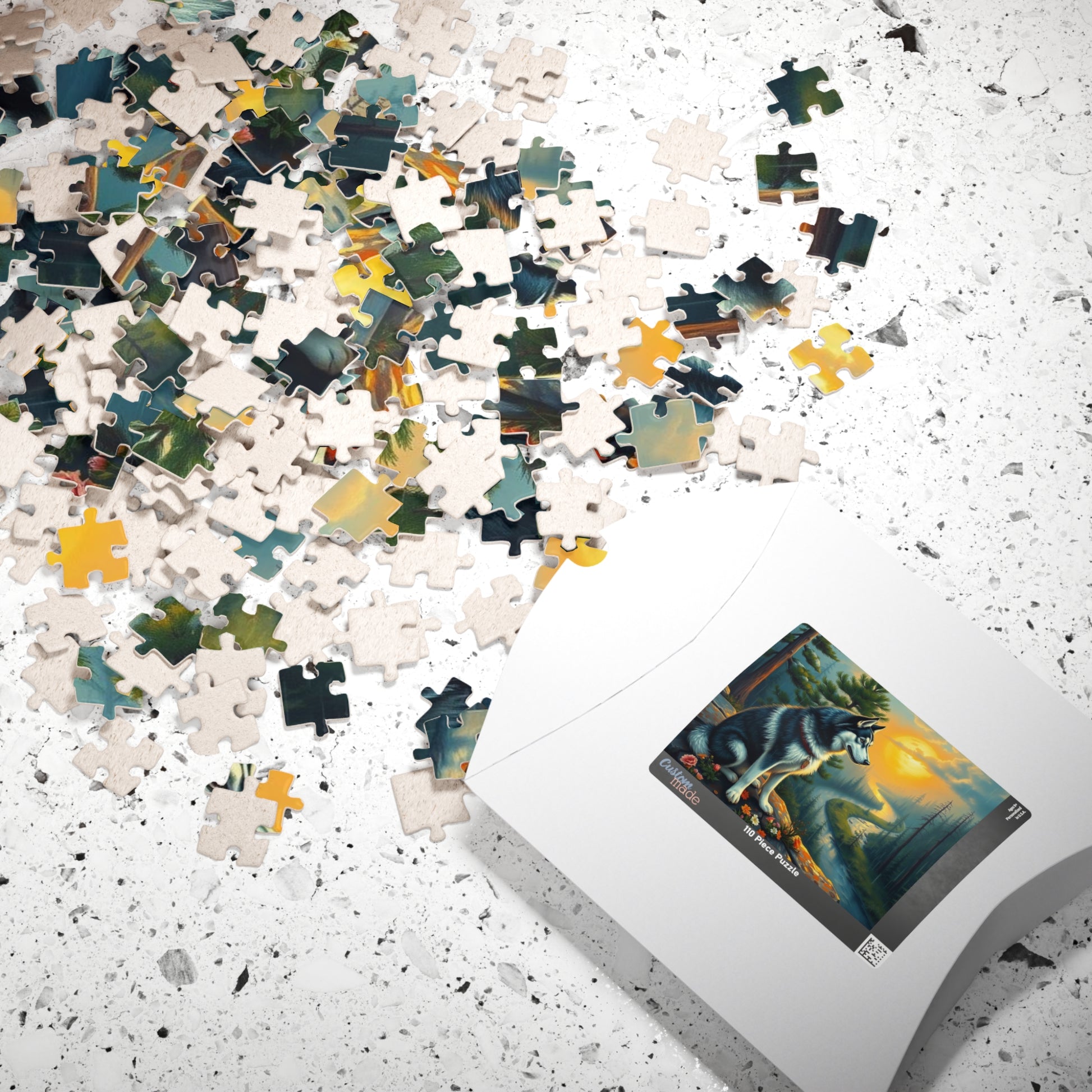 Nature-Inspired Wolf Puzzle, Stunning Serenity Artwork, Perfect for Family Game Night, Gifts for Animal Lovers, Cozy Indoor Activity Puzzle The Puzzle Chest