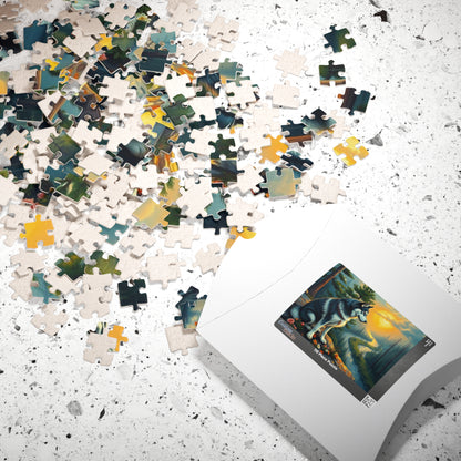 Nature-Inspired Wolf Puzzle, Stunning Serenity Artwork, Perfect for Family Game Night, Gifts for Animal Lovers, Cozy Indoor Activity Puzzle The Puzzle Chest