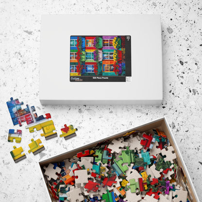 Colorful Flower Window Puzzle, 110/252/520/1014-piece Puzzle, Flower Lover Gift for Friends, Family Game Night, Fun Activity Puzzle The Puzzle Chest