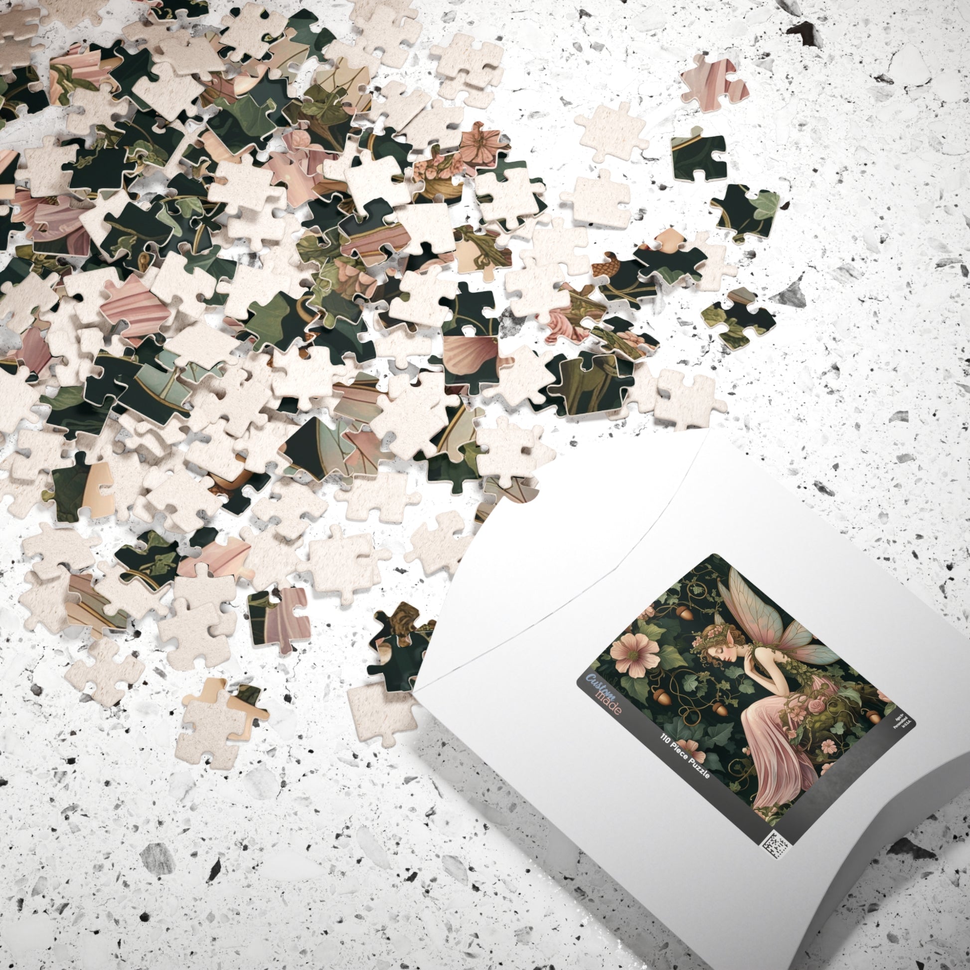 Whimsical Fairy Jigsaw Puzzle, Floral Flower Vintage Design, Mythical Creature Tabletop Family Activity Game, Fantasy Art Lover Gift, Hobby Puzzle The Puzzle Chest