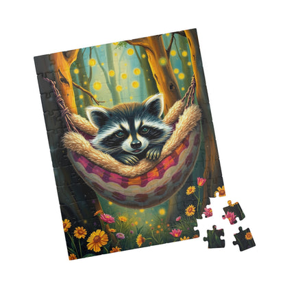 Whimsical Raccoon Puzzle, 110-1014-Piece, Nature-Themed Fun Family Activity, Gift for Animal Lovers, Cozy Home Entertainment, Brain Teaser Puzzle The Puzzle Chest