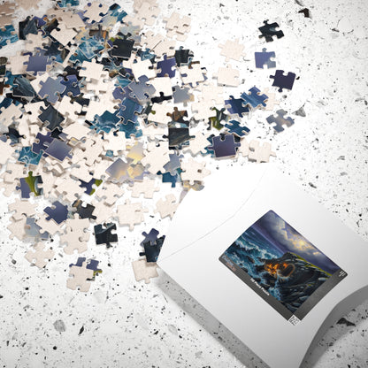 Sepulcher by the Sea Gothic Jigsaw Puzzle, Mystical Coastal Gothic Art Print, Solo Fun Meditation Activity, Gift for Dark Fantasy Lover Puzzle The Puzzle Chest