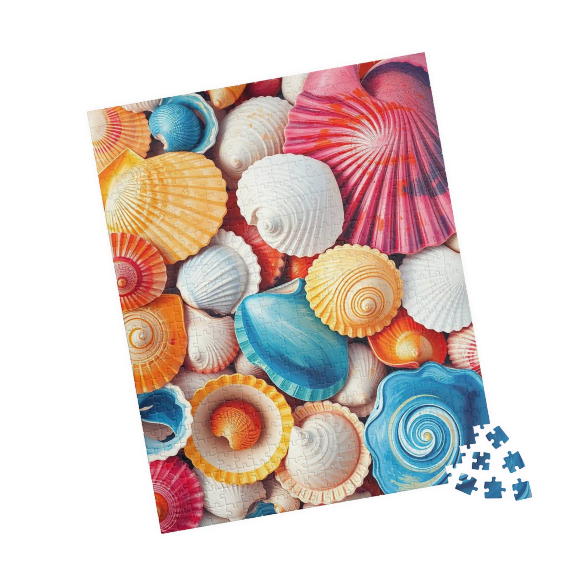 Chaotic Seashell Jigsaw Puzzle - Beach Themed Collage, Ideal for Family Game Nights, Creative Hobby, Holiday Birthday Gift for Ocean Lovers Puzzle The Puzzle Chest