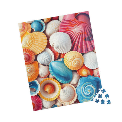 Chaotic Seashell Jigsaw Puzzle - Beach Themed Collage, Ideal for Family Game Nights, Creative Hobby, Holiday Birthday Gift for Ocean Lovers Puzzle The Puzzle Chest