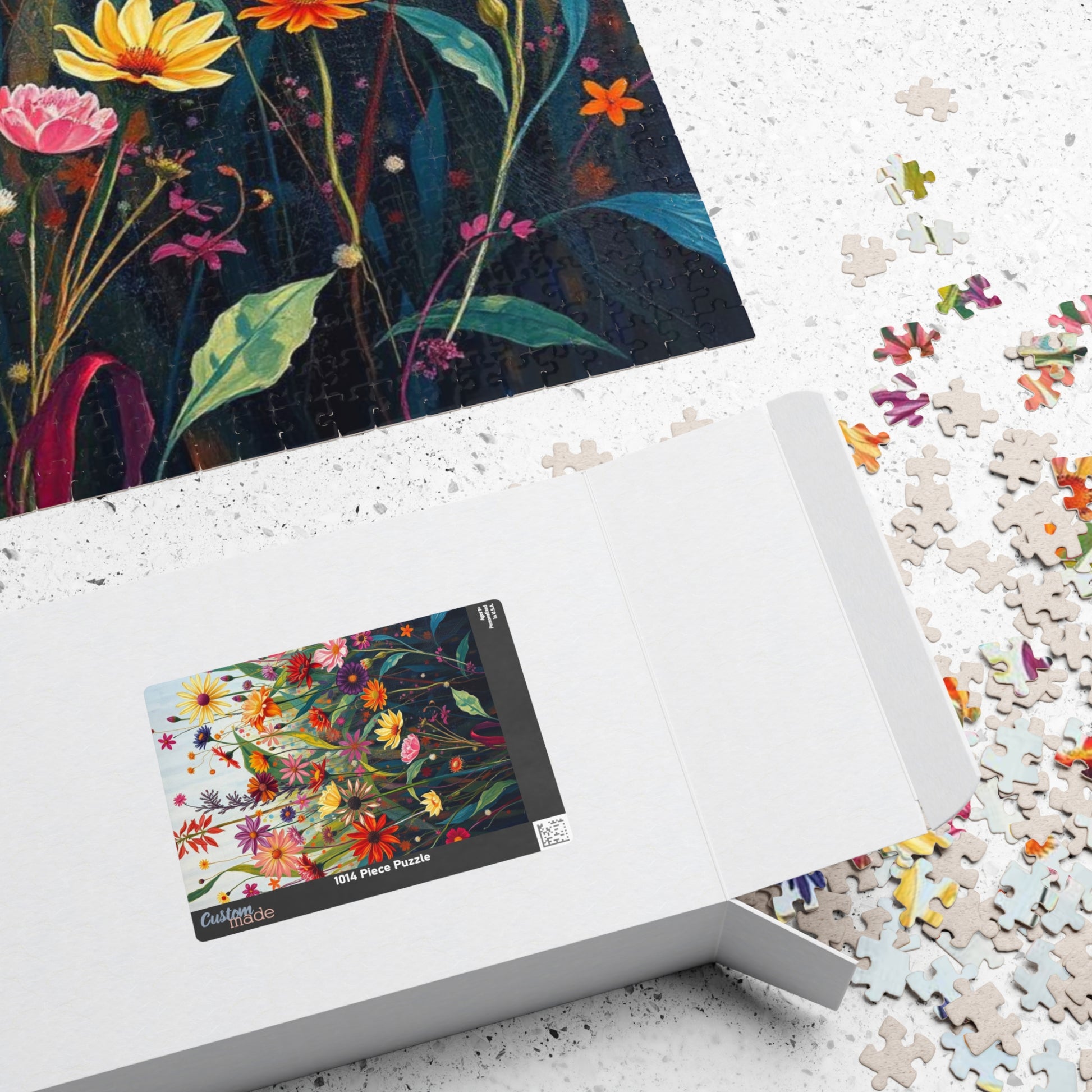 Floral Wildflower Jigsaw Puzzle, Vibrant Garden Scene, Family Activity, Gift for Flower Lover, Home Entertainment Mindfulness Hobby Puzzle The Puzzle Chest