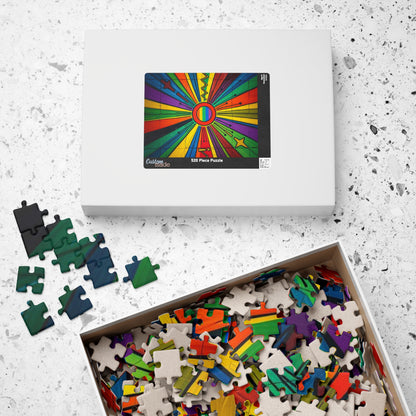 Rainbow Burst Jigsaw Puzzle - Fun Family Activity, Vibrant Abstract Puzzle, Perfect Adult Gift for Friends, 110-1014 Pieces