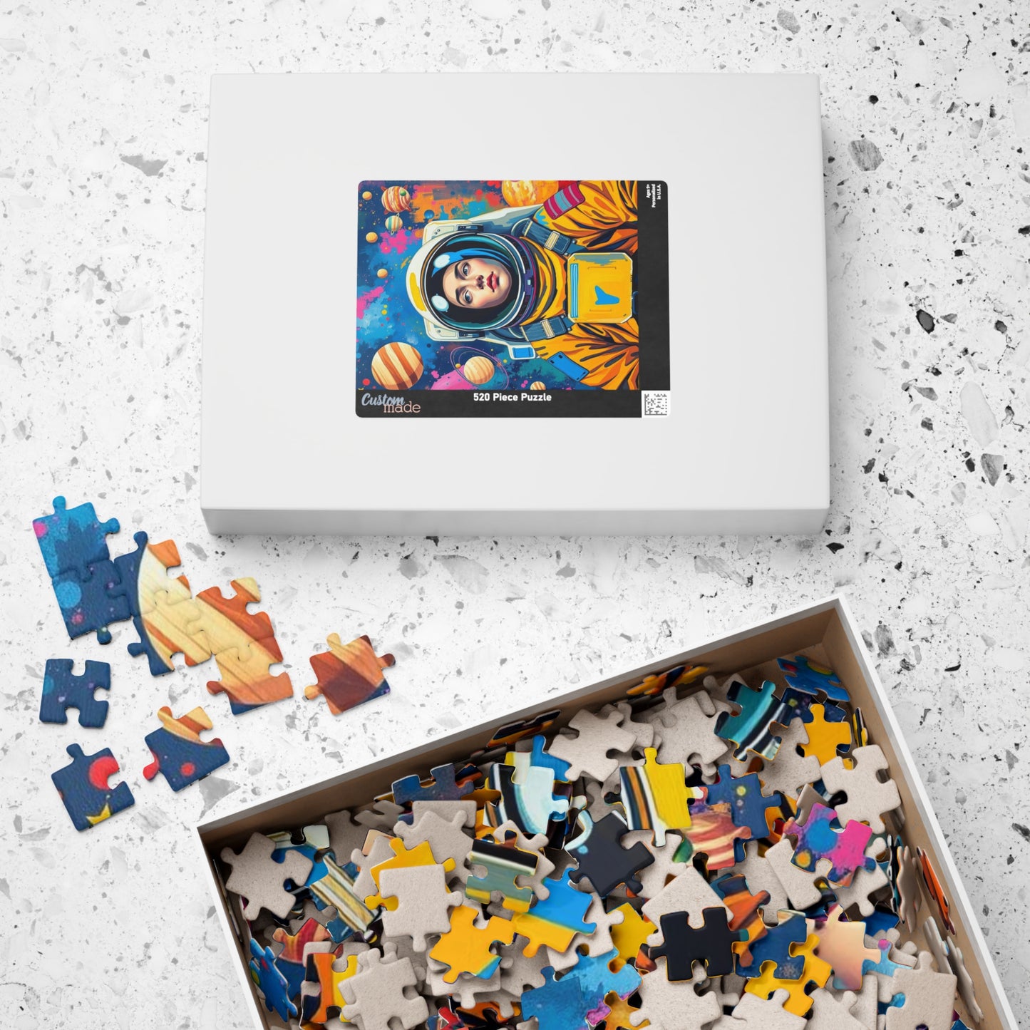 Colorful Astronaut Puzzle, Pop Art Space Themed Jigsaw Game, Best Gift for Space Lover, Mindfulness Activity, Fun Family Home Entertainment Puzzle The Puzzle Chest