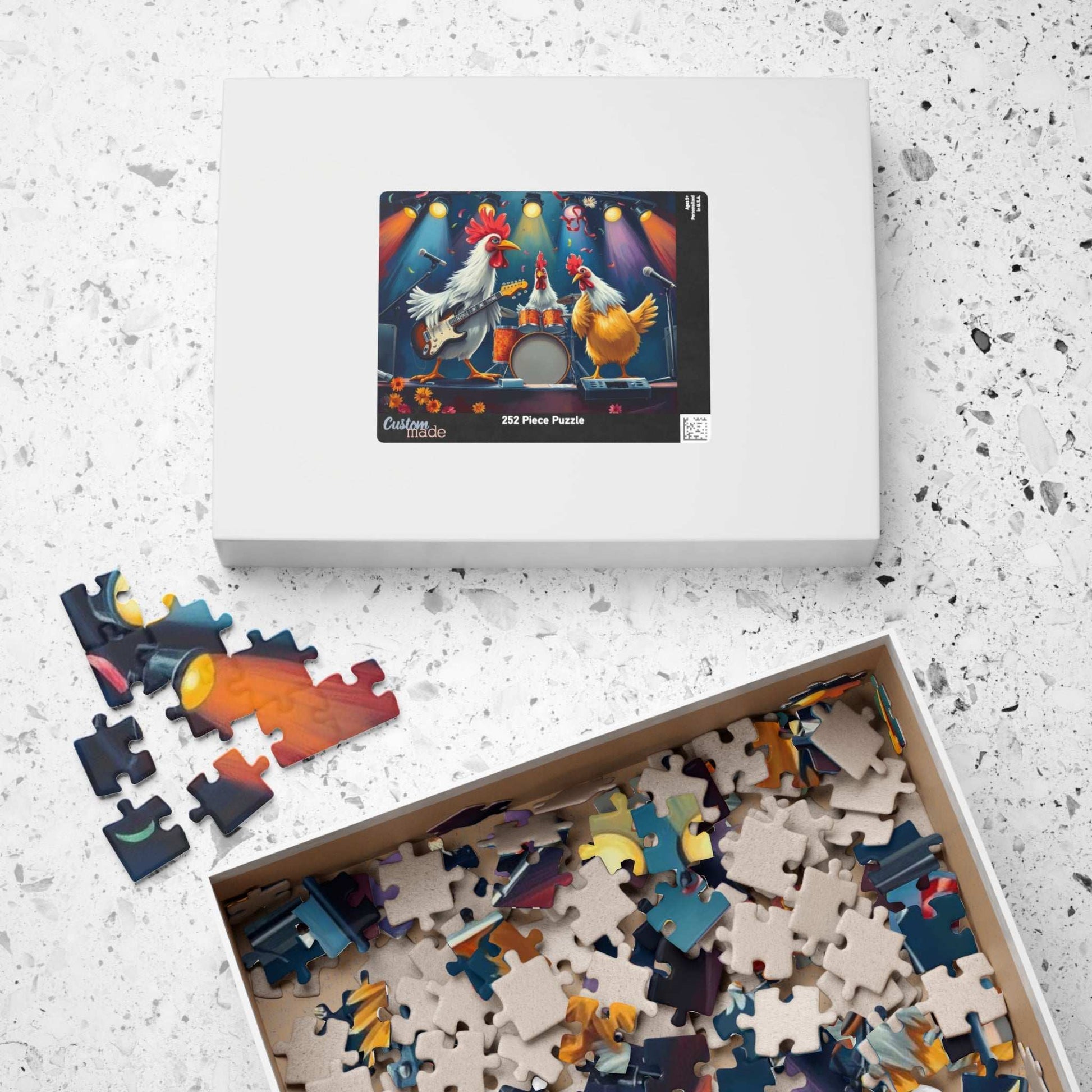 Rockin' Chicken Jigsaw Puzzle - Hilarious Gift for Music Lover Puzzle The Puzzle Chest