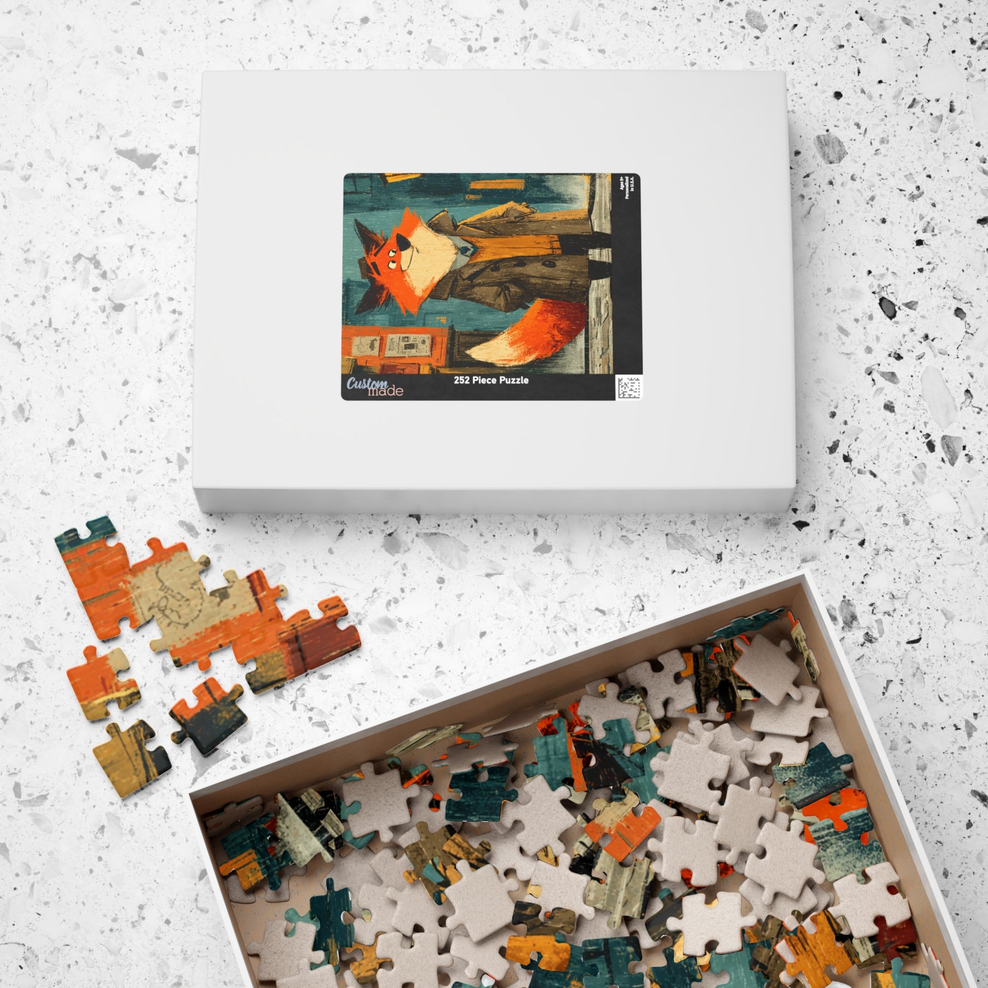 Fox Detective Jigsaw Puzzle - Animal Theme Game, Perfect for Family Fun, Gift for Kids, Cozy Nights, Game Night, Gift Puzzle The Puzzle Chest