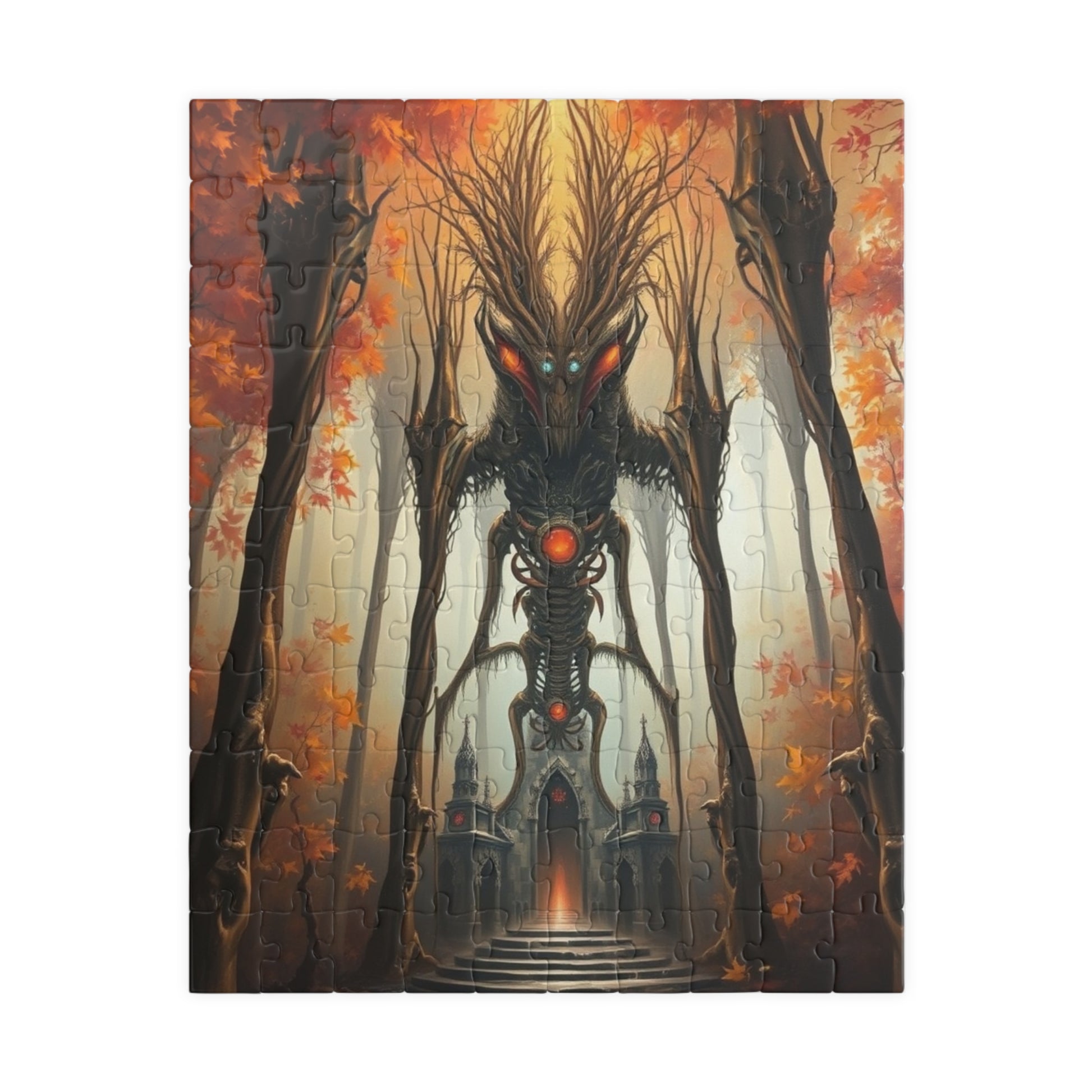 Enigmatic Forest Creature Puzzle | 110, 252, 520, 1014-piece | Dark Fantasy Art, Unique Gift for Puzzle Lover, Cozy Nights Solo Fun, Mindful 110 pcs (Vertical) Puzzle The Puzzle Chest