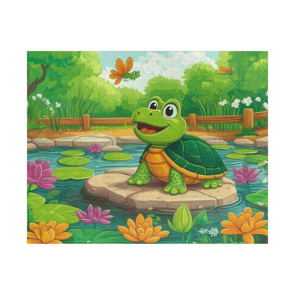 Smiling Turtle Pond Puzzle 110-1014 Piece | Animal Jigsaw Puzzle Puzzle The Puzzle Chest