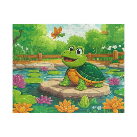 Smiling Turtle Pond Puzzle 110-1014 Piece | Animal Jigsaw Puzzle Puzzle The Puzzle Chest