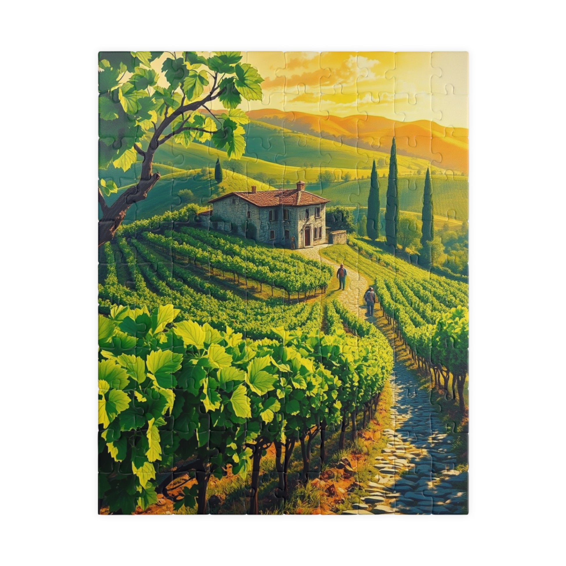Vineyard Escape Puzzle - 110, 252, 520, 1014-piece Scenic Jigsaw for Nature Lovers, Family Activity 110 pcs (Vertical) Puzzle The Puzzle Chest