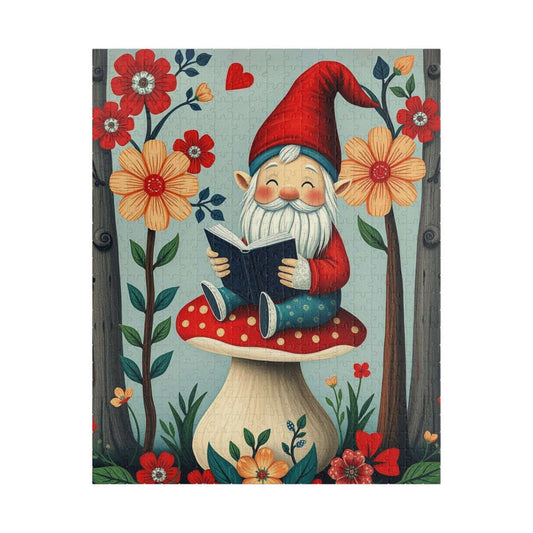 Nordic Gnome Reading Storybook – Scandinavian Folk Forest Dwarf Jigsaw Puzzle Puzzle The Puzzle Chest