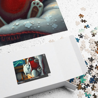 Cozy Polar Bear Jigsaw Puzzle, Winter Vibes Home Entertainment, Fun Family Game, Gift for Adult Puzzle Lovers, Holiday Activity for Animal Lover Puzzle The Puzzle Chest