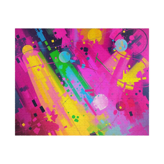 Vibrant Abstract Puzzle | Colorful Jigsaw Game for Adults, Home Entertainment Gift for Art Lovers, Family Activity, Unique Wall Art 520 pcs (Horizontal) Puzzle The Puzzle Chest
