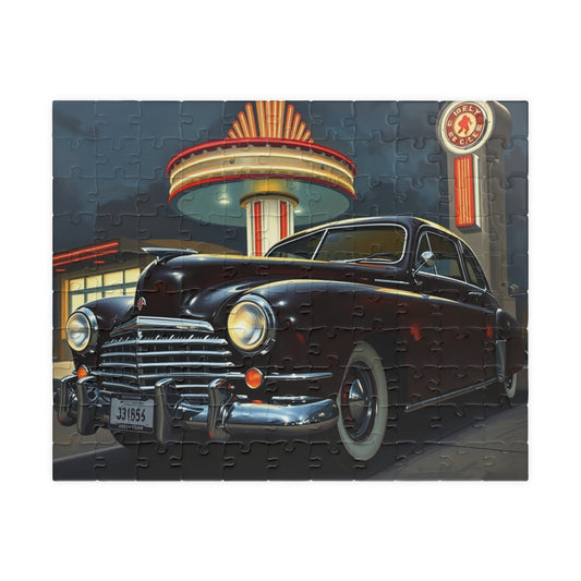 Vintage Car Puzzle - Classic 1948 Tucker 48, Nostalgic Auto Jigsaw Fun, Retro Gift for Car Lovers, Family Activity, Game Night 110 pcs (Horizontal) Puzzle The Puzzle Chest
